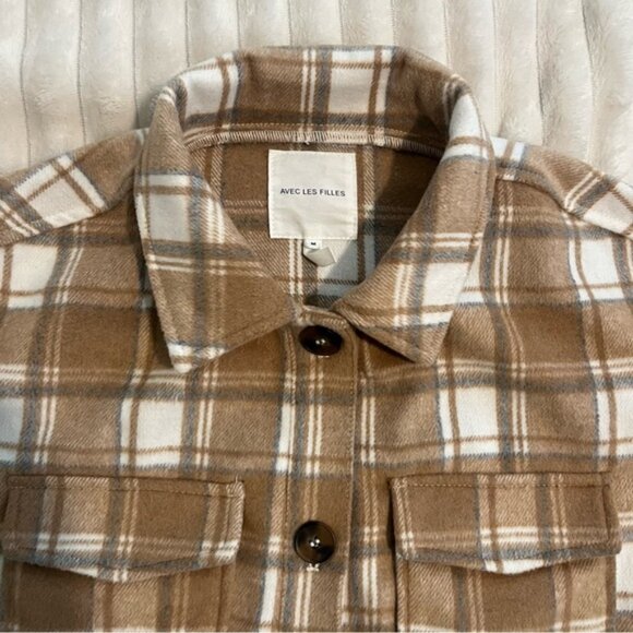 Avec Les Filles Plaid Shacket Flannel • Medium - Picture 8 of 8